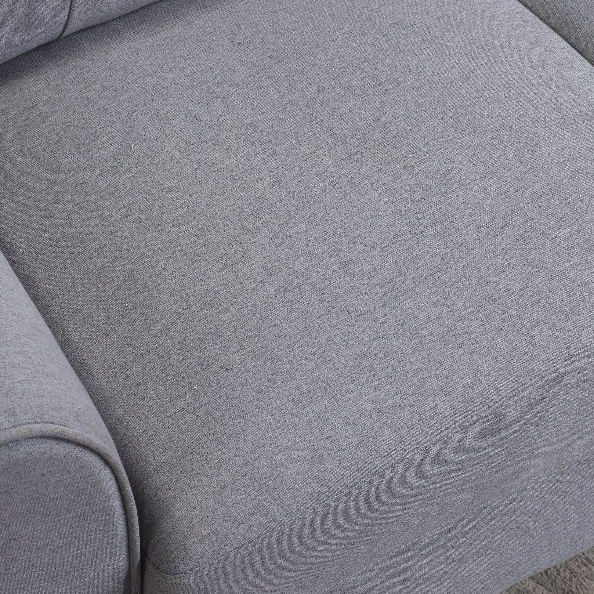 57.5" Modern Living Room Loveseat Linen Upholstered Couch Furniture For Home Or Office ,Light Grey Blue, 2 Seat,Old Sku:Wf288518Aac Light Grey Blue Foam Linen 2 Seat