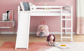 Loft Bed With Slide, Multifunctional Design, Full White Old Sku :Wf281157Aak White Solid Wood