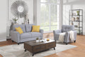 Modern Living Room Sofa Set Linen Upholstered Couch Furniture For Home Or Office ,Light Grey Blue, 1 2 Seat,Old Sku:Sg000365Aaa Light Grey Blue Foam Linen 3 Seat