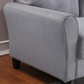 Modern Living Room Sofa Set Linen Upholstered Couch Furniture For Home Or Office ,Light Grey Blue, 1 3 Seat,Old Sku:Sg000371Aaa Light Grey Blue Foam Linen 4 Seat