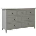 7 Drawers Solid Wood Dresser,Gray Old Sku:Wf283151Aag Gray Solid Wood