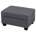 Orisfur. Reversible Sectional Sofa Space Saving With Storage Ottoman Rivet Ornament L Shape Couch For Large Space Dorm Apartment Gray Foam Linen 5 Seat