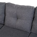 Orisfur. Reversible Sectional Sofa Space Saving With Storage Ottoman Rivet Ornament L Shape Couch For Large Space Dorm Apartment Gray Foam Linen 5 Seat