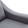 Upholstery Sleeper Sectional Sofa With Double Storage Spaces, 2 Tossing Cushions, Grey Grey Linen