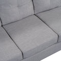 Orisfur. Reversible Sectional Sofa Space Saving With Storage Ottoman Rivet Ornament L Shape Couch For Large Space Dorm Apartment Light Grey Foam Linen 5 Seat