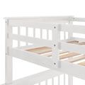 Stairway Twin Over Full Bunk Bed With Drawer, Storage And Guard Rail For Bedroom, Dorm, For Adults, White Color Old Sku :Lp000219Aak White Solid Wood