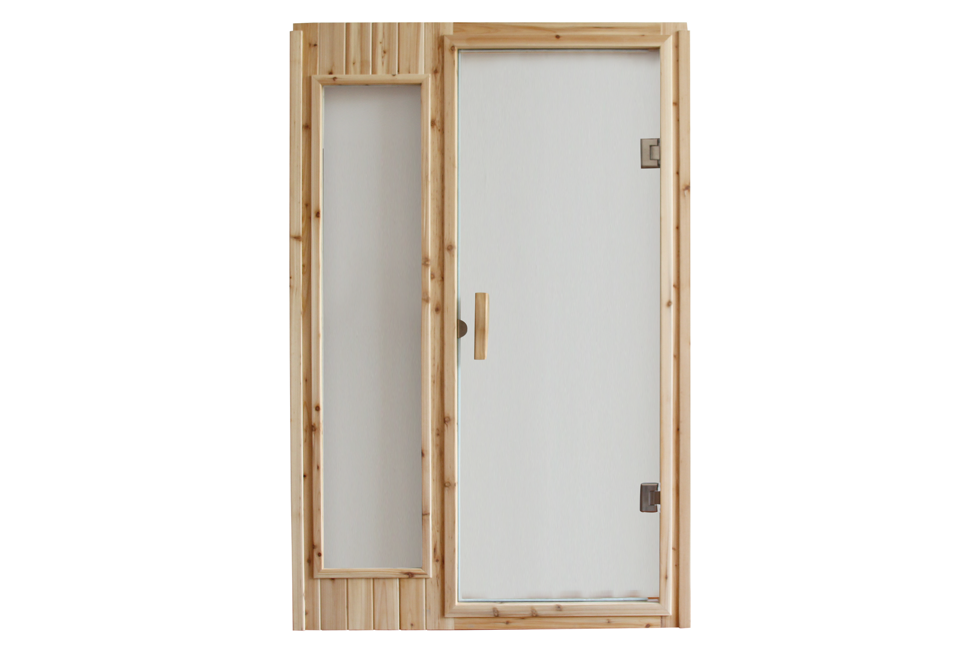 Outdoor W632S00010 Sauna Room'S Front Wall Natural Wood Stainless Steel