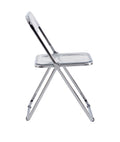 Gray Clear Transparent Folding Chair Chair Pc Plastic Living Room Seat Zdy Hui 2 Gray Steel