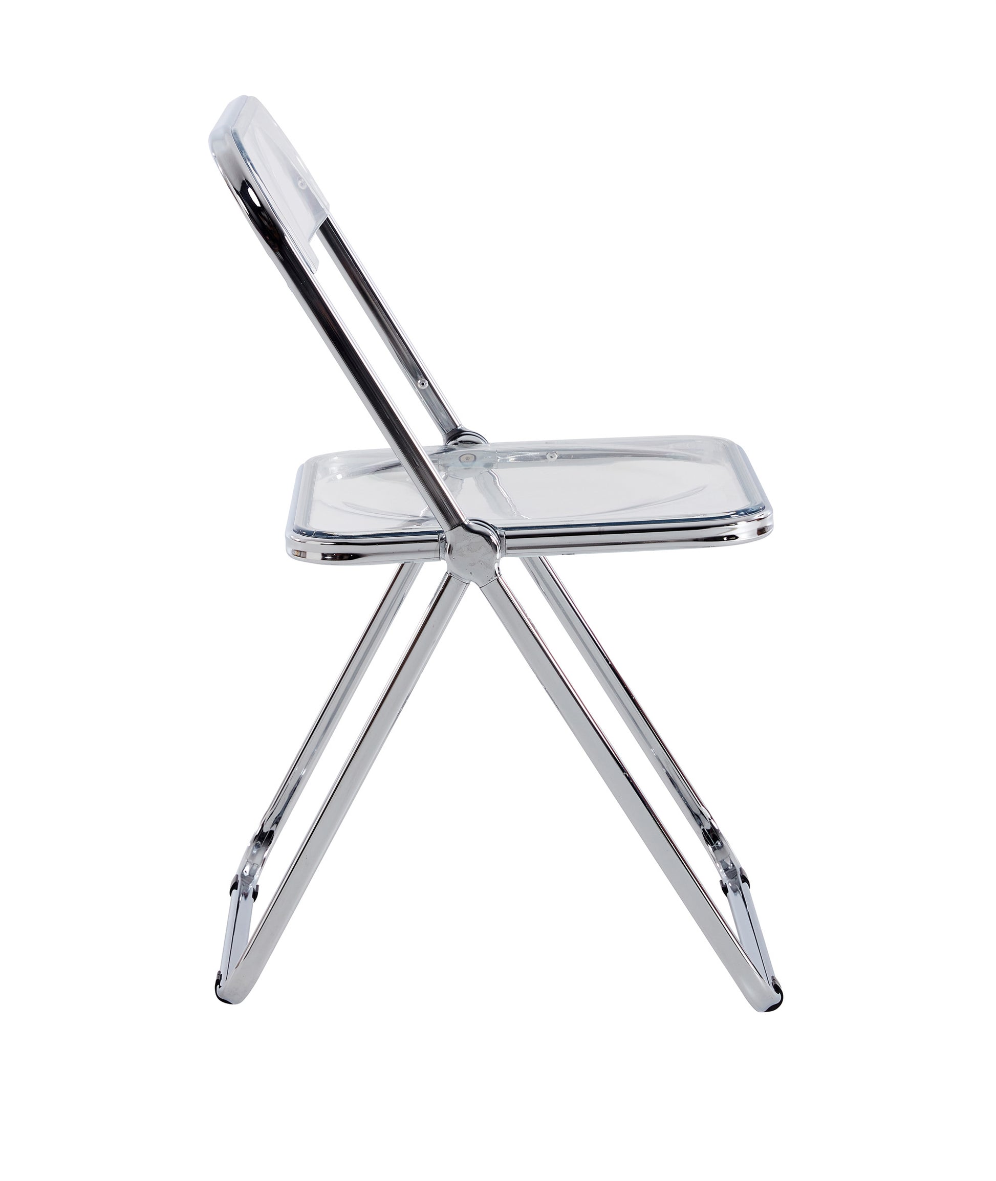 Gray Clear Transparent Folding Chair Chair Pc Plastic Living Room Seat Zdy Hui 2 Gray Steel