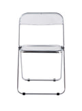 Clear Transparent Folding Chair Office Chair Coffee Chair Meeting Room Chair Pc Plastic Living Room Seat Clear Steel