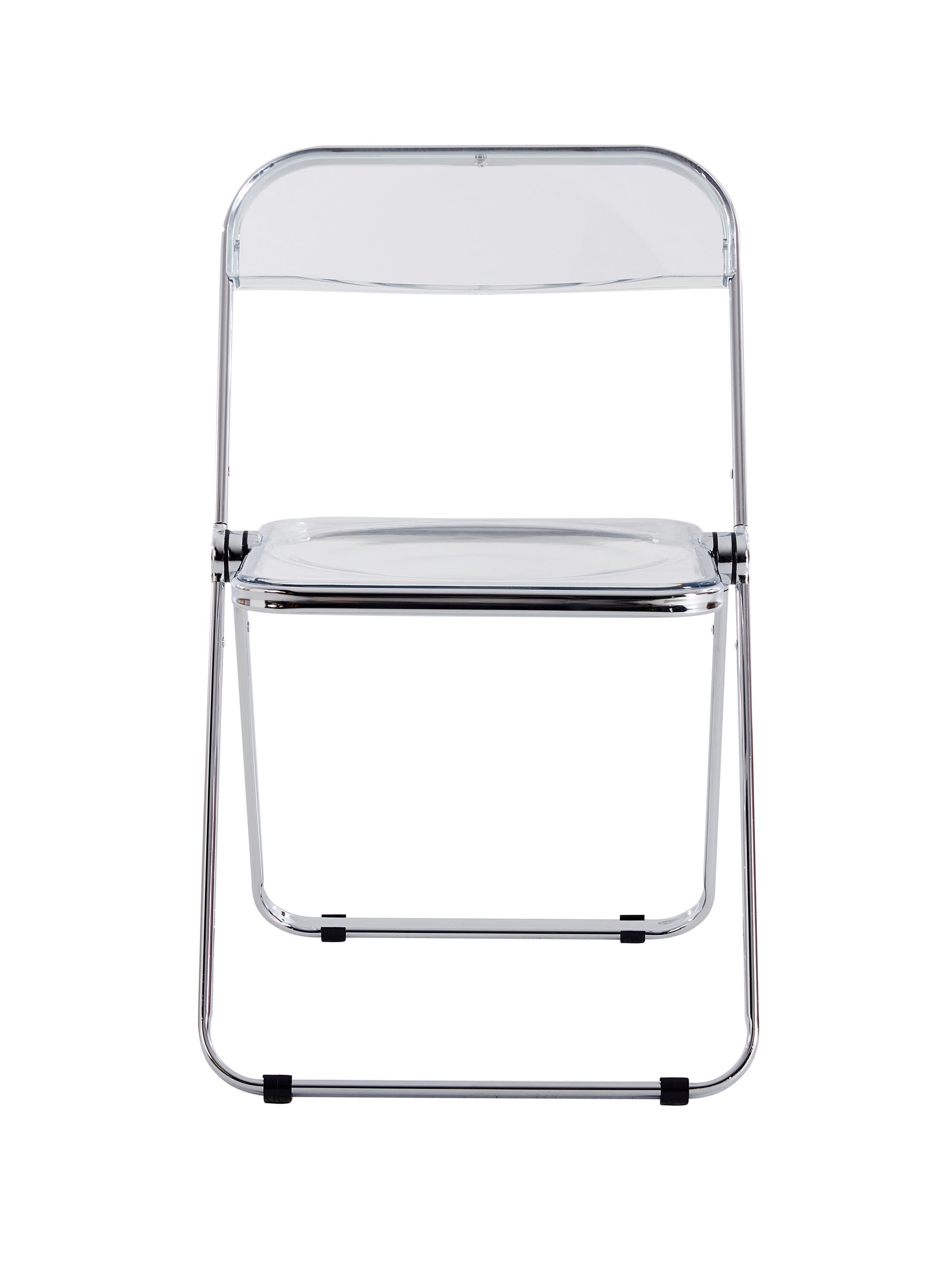 Clear Transparent Folding Chair Office Chair Coffee Chair Meeting Room Chair Pc Plastic Living Room Seat Clear Steel