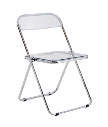 Clear Transparent Folding Chair Office Chair Coffee Chair Meeting Room Chair Pc Plastic Living Room Seat Clear Steel