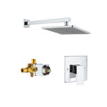 10 Inch Rain Shower Head System Shower Combo Set chrome-brass