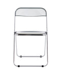 Gray Clear Transparent Folding Chair Chair Pc Plastic Living Room Seat Zdy Hui 2 Gray Steel