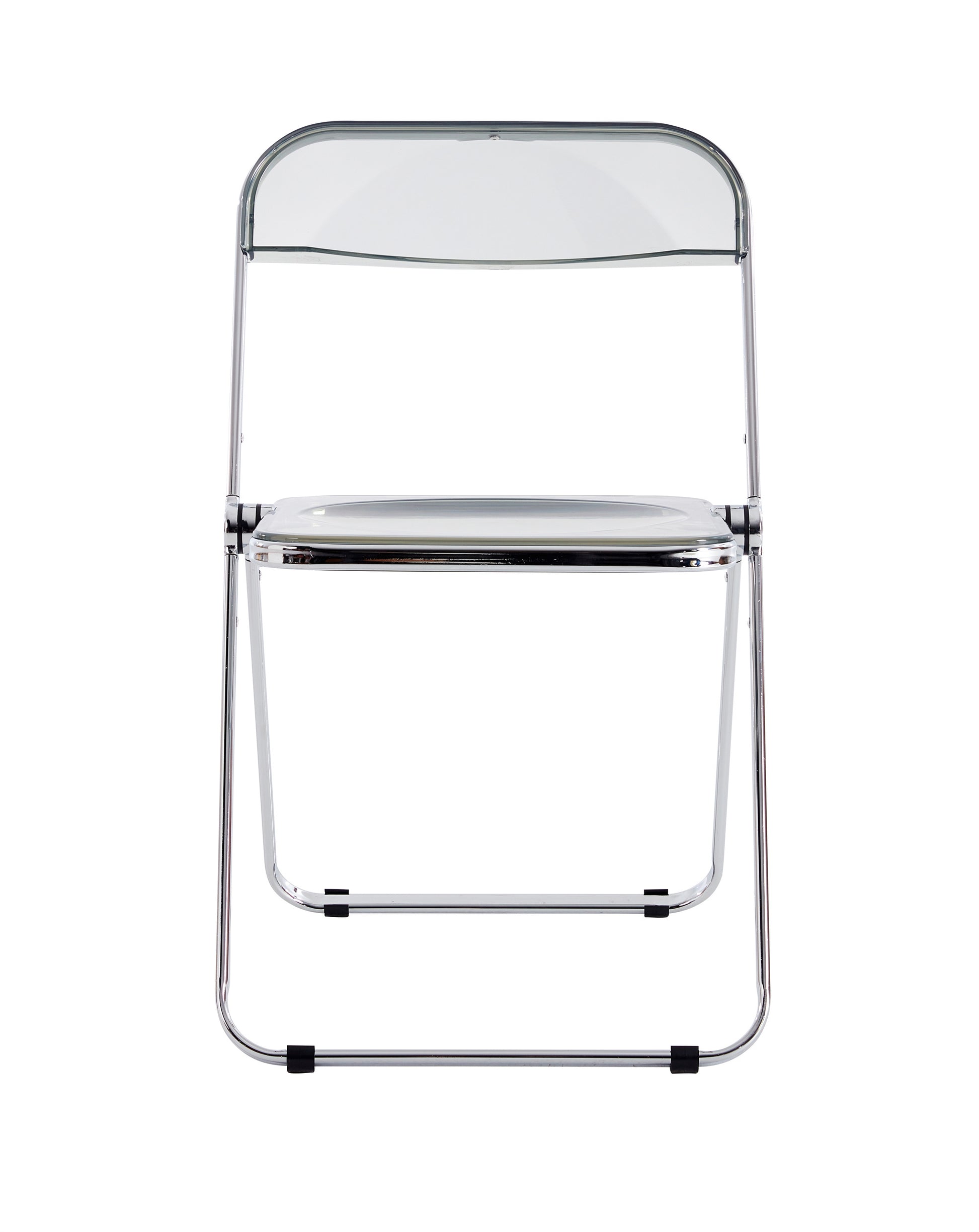 Gray Clear Transparent Folding Chair Chair Pc Plastic Living Room Seat Zdy Hui 2 Gray Steel