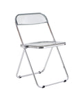 Gray Clear Transparent Folding Chair Chair Pc Plastic Living Room Seat Zdy Hui 2 Gray Steel