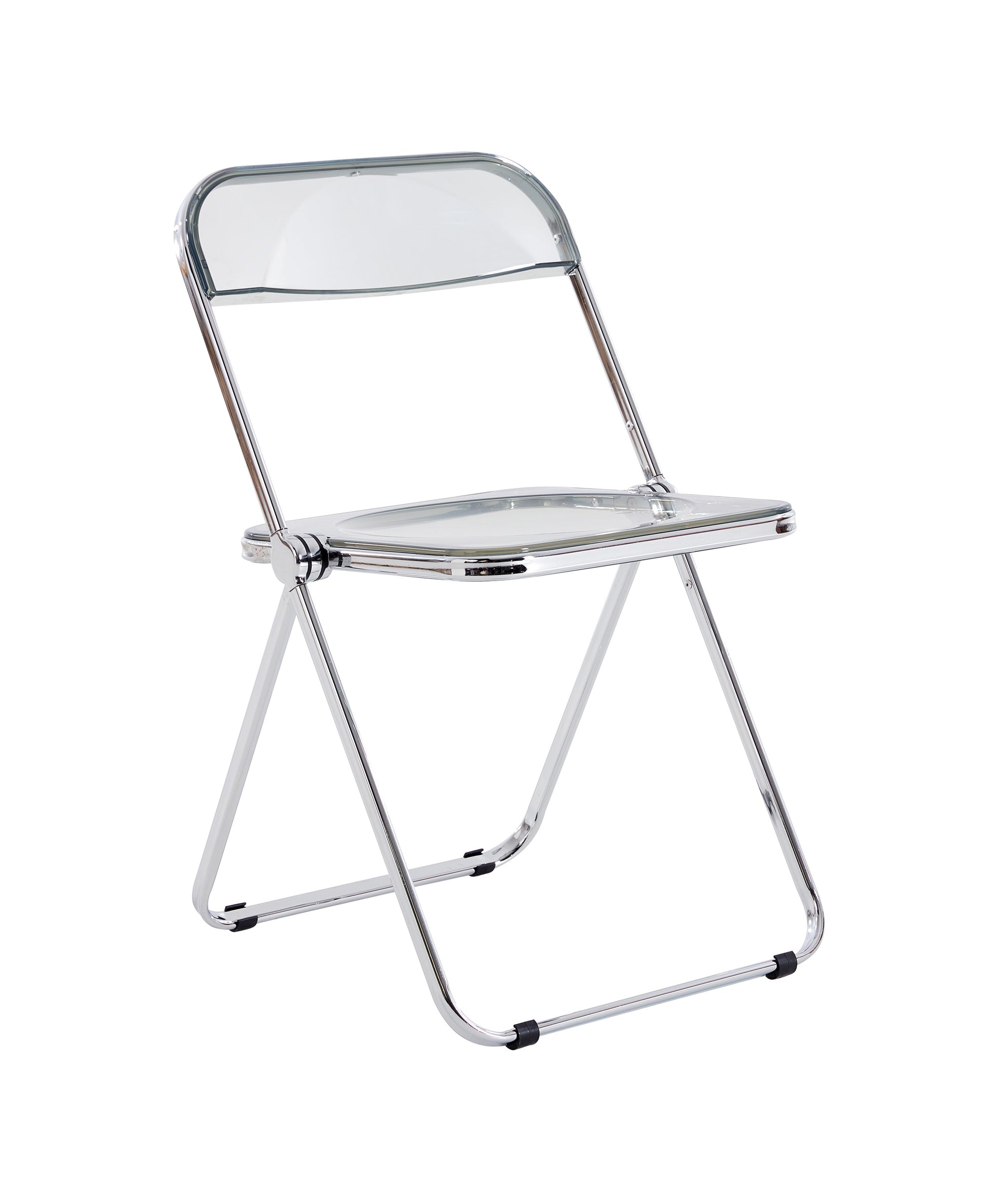 Gray Clear Transparent Folding Chair Chair Pc Plastic Living Room Seat Zdy Hui 2 Gray Steel