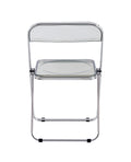 Gray Clear Transparent Folding Chair Chair Pc Plastic Living Room Seat Zdy Hui 2 Gray Steel