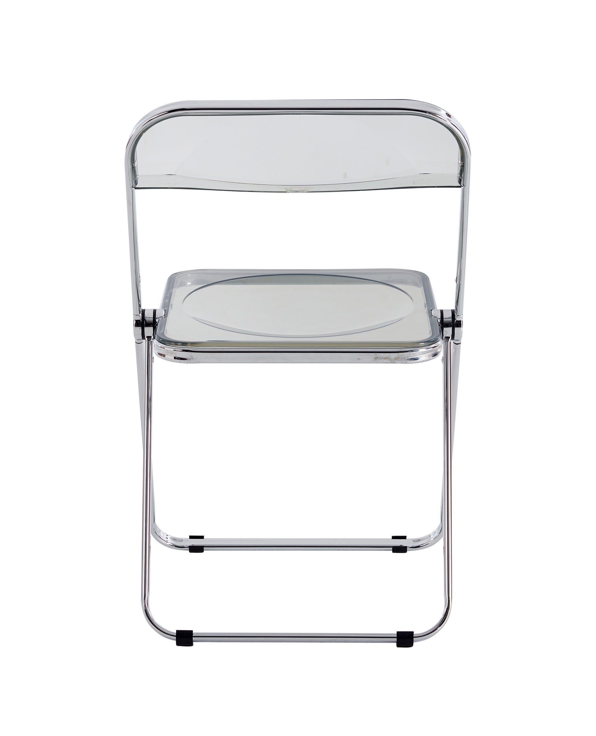 Gray Clear Transparent Folding Chair Chair Pc Plastic Living Room Seat Zdy Hui 2 Gray Steel