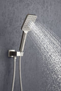 Shower Faucet Set Shower System with 12 Inch Rain black-brass