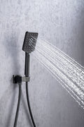 Shower Faucet Set Shower System with 12 Inch Rain black-brass