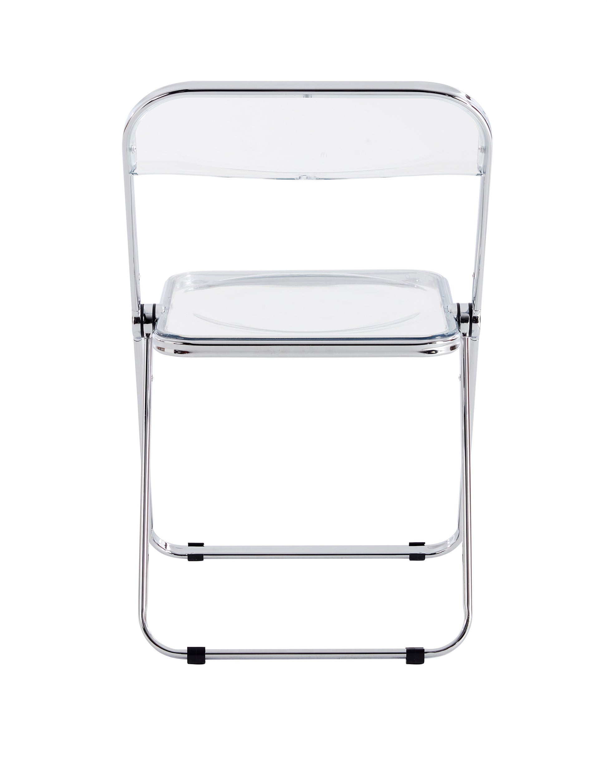White Clear Transparent Folding Chair Office Chair Meeting Chair Dinning Chair Coffee Store Chair Set Of 2 Plastic Living Room Seat Zdy Bai 2 White Steel