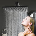 10 Inch Rain Shower Head System Shower Combo Set black-brass