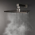 10 Inch Rain Shower Head System Shower Combo Set brushed nickel-brass
