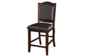 Dark Brown Wood Finish Set of 2 Counter Height Chairs dark brown-brown-dining