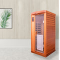 One Person Far Infrared Red Cedar Deluxe Indoor Sauna Room Red Solid Wood