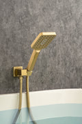 Waterfall Tub Faucet Wall Mount Roman Tub Filler golden-brass