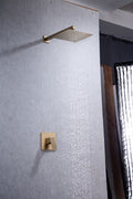 10 Inch Rain Shower Head System Shower Combo Set golden-brass