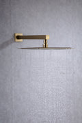 10 Inch Rain Shower Head System Shower Combo Set golden-brass