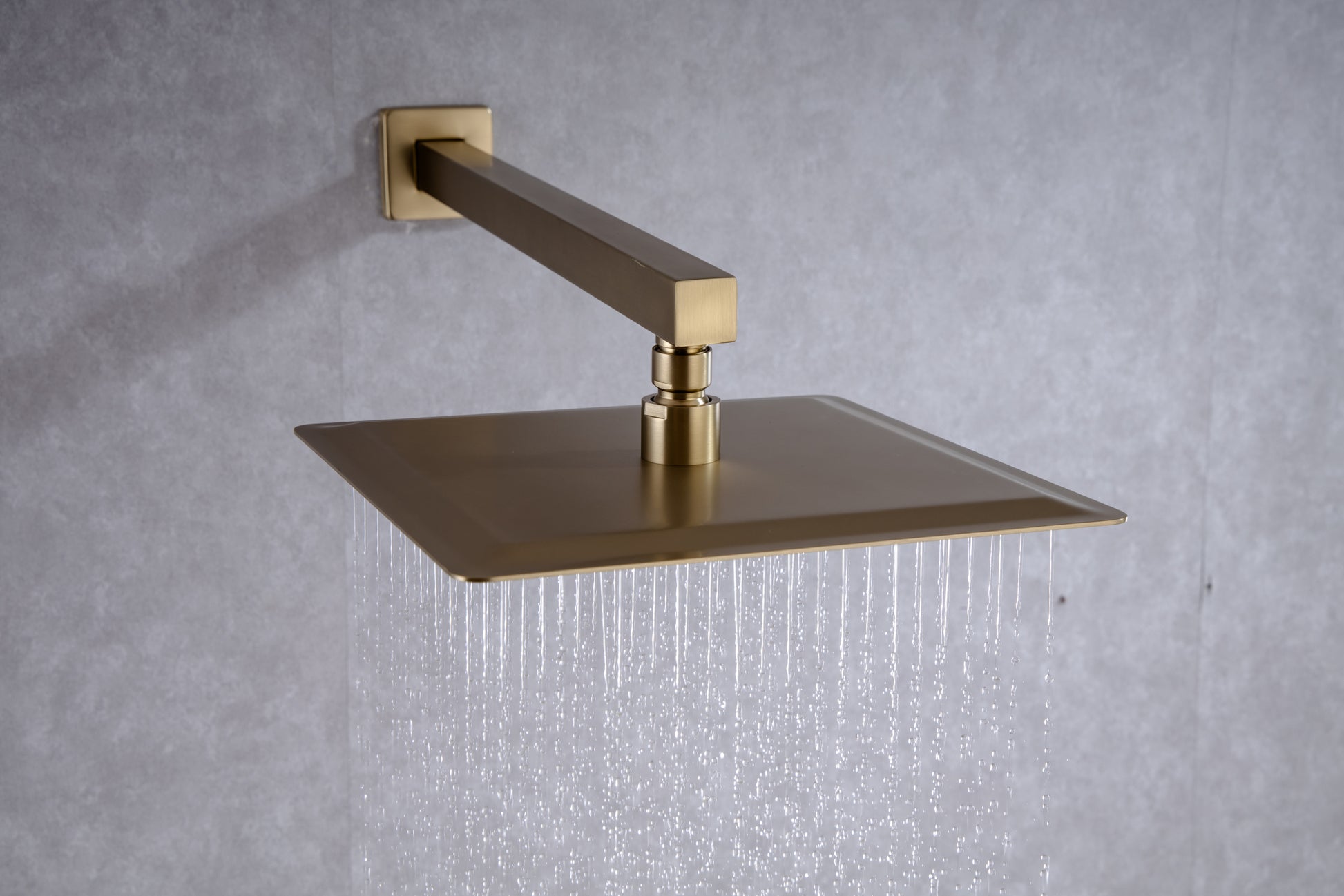 10 Inch Rain Shower Head System Shower Combo Set golden-brass