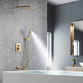 Shower Faucet Set Anti scald Shower Fixtures with golden-brass