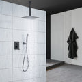 12 inch Ceiling Shower System Brushed Nickel Shower black-brass