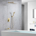 Shower Faucet Set Anti scald Shower Fixtures with golden-brass