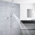 12 inch Ceiling Shower System Brushed Nickel Shower chrome-brass