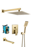 Shower Faucet Set Anti scald Shower Fixtures with golden-brass