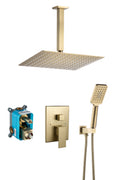 Shower Faucet Set System Ceiling Shower Faucets Sets golden-brass