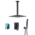 12 inch Ceiling Shower System Brushed Nickel Shower black-brass