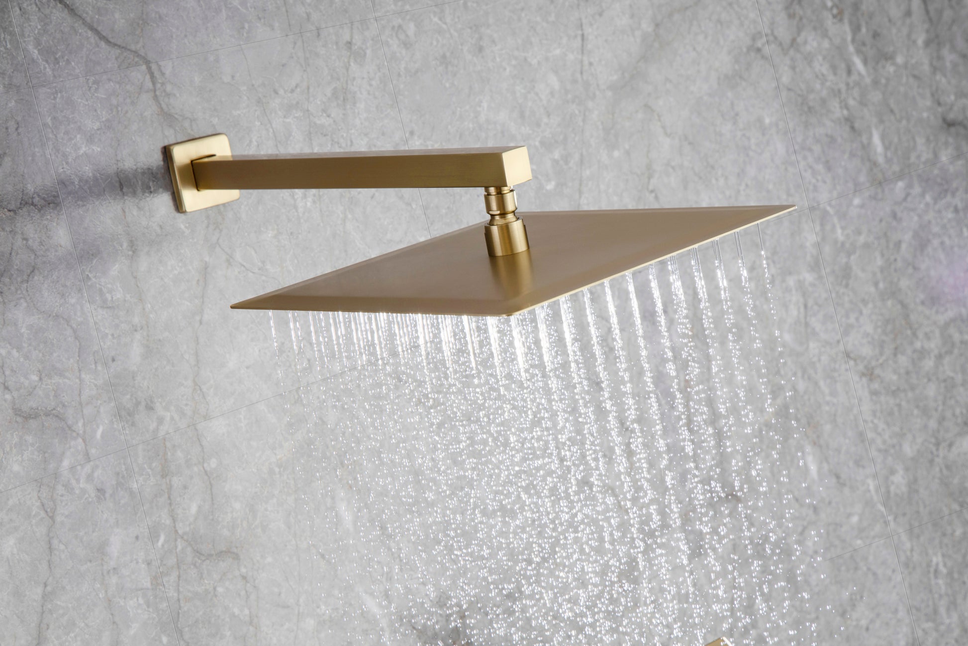 Shower Faucet Set Anti scald Shower Fixtures with golden-brass