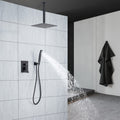 12 inch Ceiling Shower System Brushed Nickel Shower black-brass