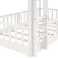 Twin Over Twin Bunk Bed With Slide And Ladder, White Old Sku:Lp000009Aak White Solid Wood