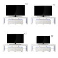 Modern White Tv Stand, 20 Colors Led Tv Stand W Remote Control Lights White 60 69 Inches Mdf