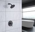 6 In. 6 Spray Balancing Shower Head Shower Faucet black-brass