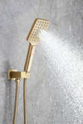 Shower Faucet Set Anti scald Shower Fixtures with golden-brass