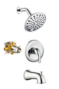 6 In. Detachable Handheld Shower Head Shower Faucet chrome-brass