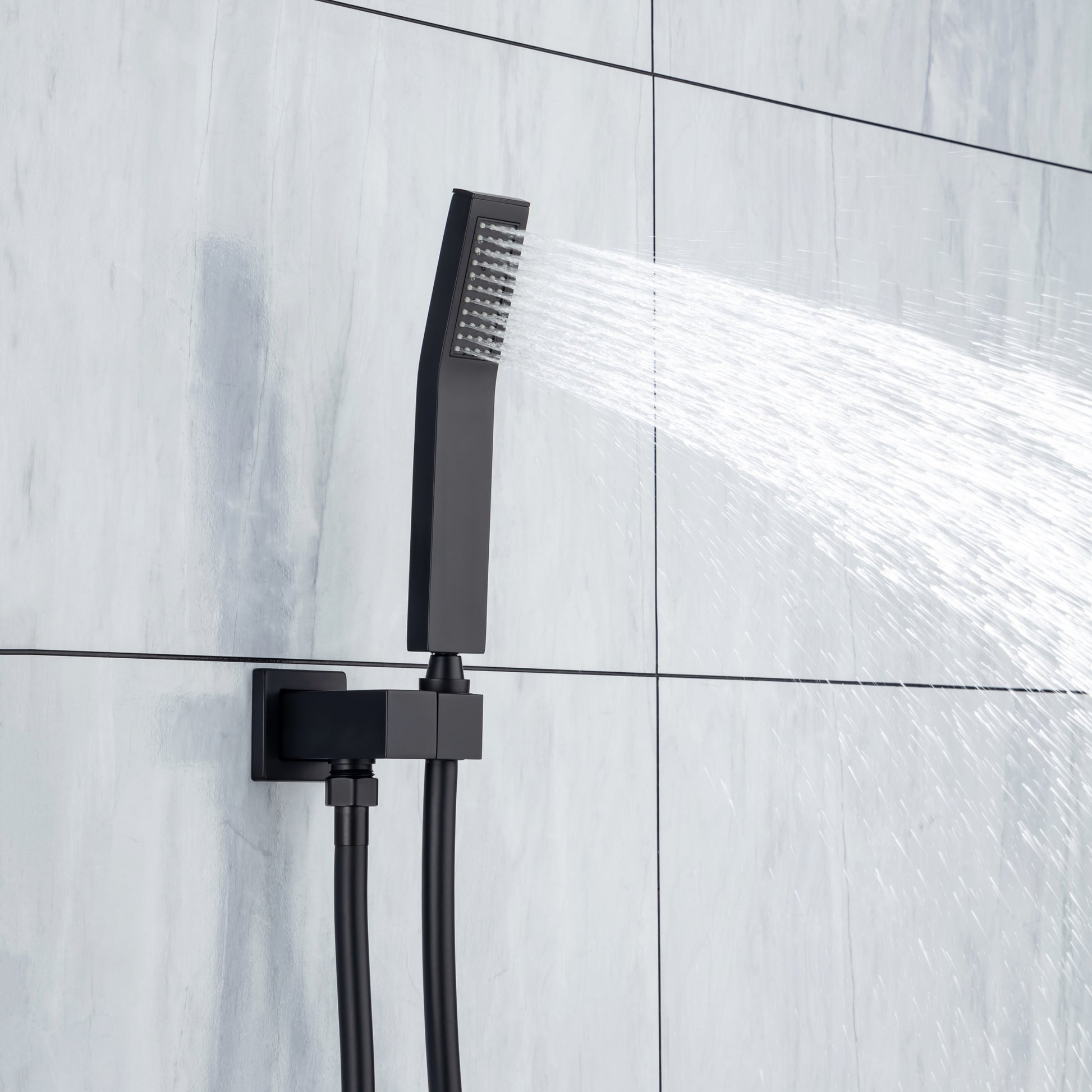12 inch Ceiling Shower System Brushed Nickel Shower black-brass