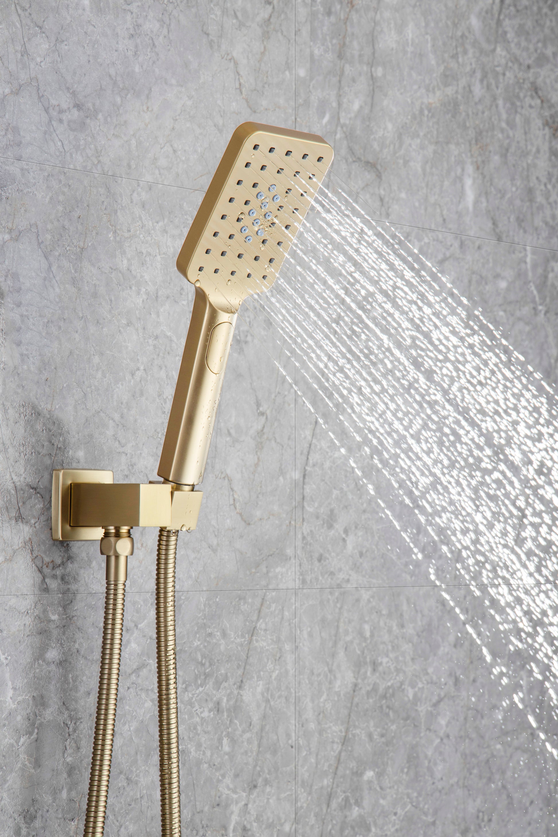 Shower Faucet Set Anti scald Shower Fixtures with golden-brass